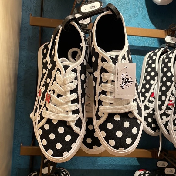 Disney Parks Minnie Mouse Polka Dot Canvas Sneakers - Picture 3 of 5